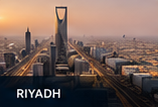 Riyadh skyline at sunset