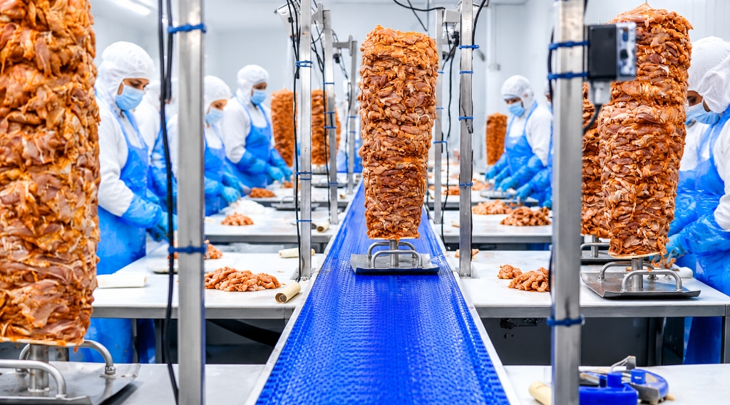 Industrial Shawarma Meat Processing Facility
