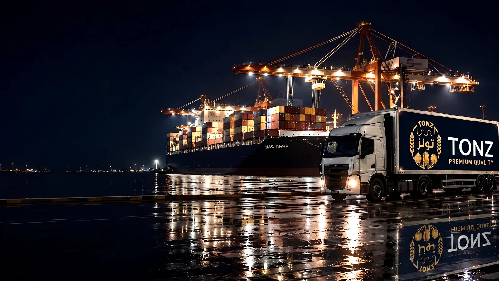 TONZ Global Air & Sea Cargo Port Logistics Panorama